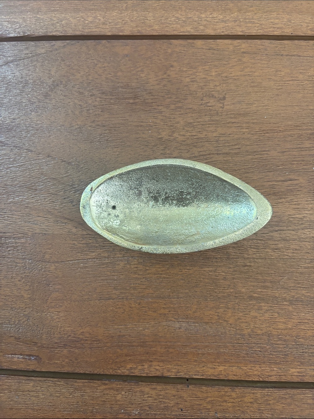 Brass Oval Decorative Dish - Gold Finish